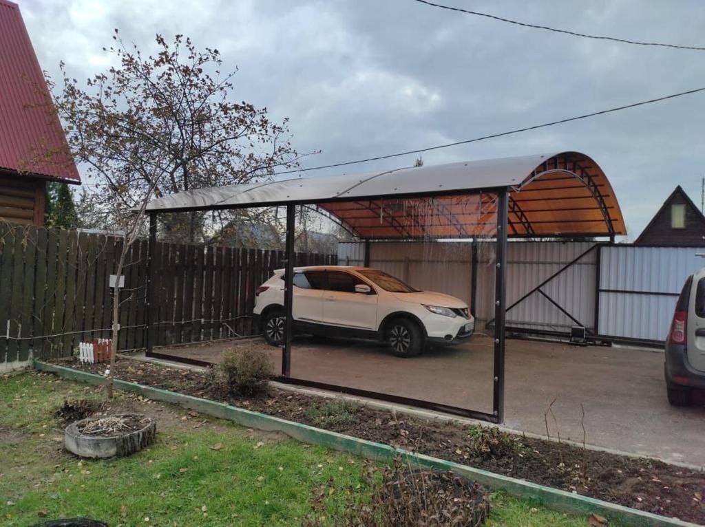 Прозрачные шторы ПВХ для навеса под автомобиль в Клину